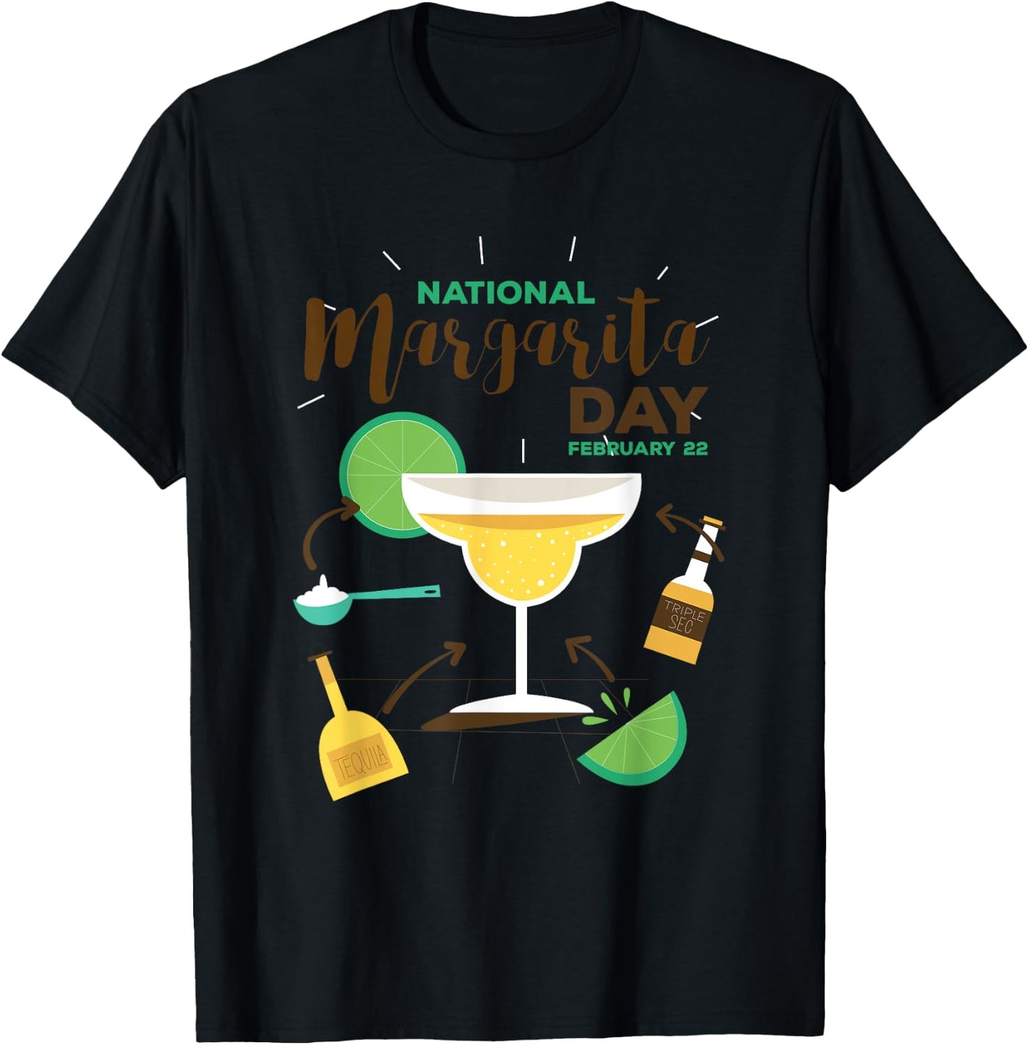 National Margarita Day T-Shirt - T-Shirt | Black