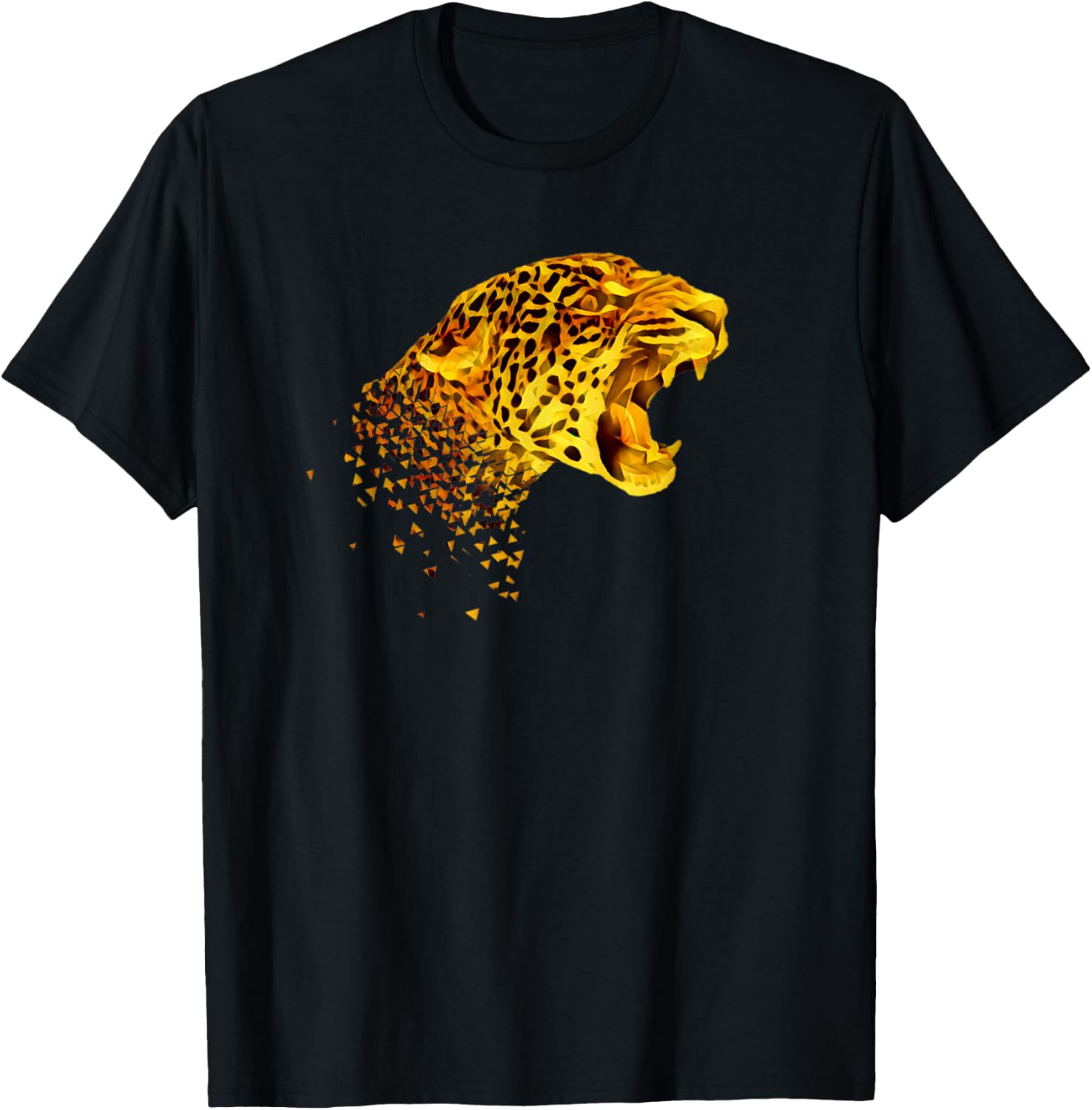 Jaguars Gold Mascot Design Jaguar Animal T-Shirt - T-Shirt | Black