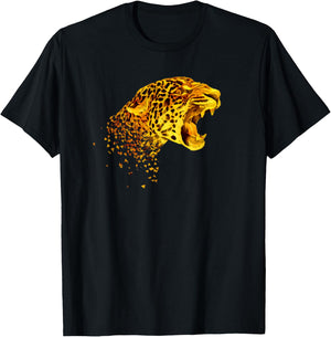 Jaguars Gold Mascot Design Jaguar Animal T-Shirt - T-Shirt | Black