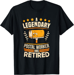 Post Office Retiree Celebration Retired Postal Worker T-Shirt - T-Shirt | Black