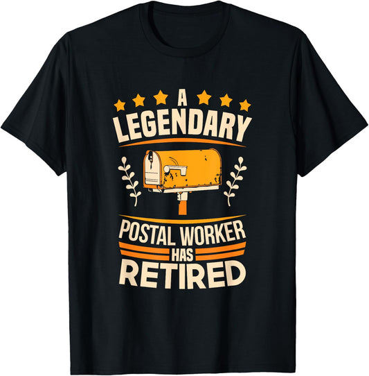 Post Office Retiree Celebration Retired Postal Worker T-Shirt - T-Shirt | Black