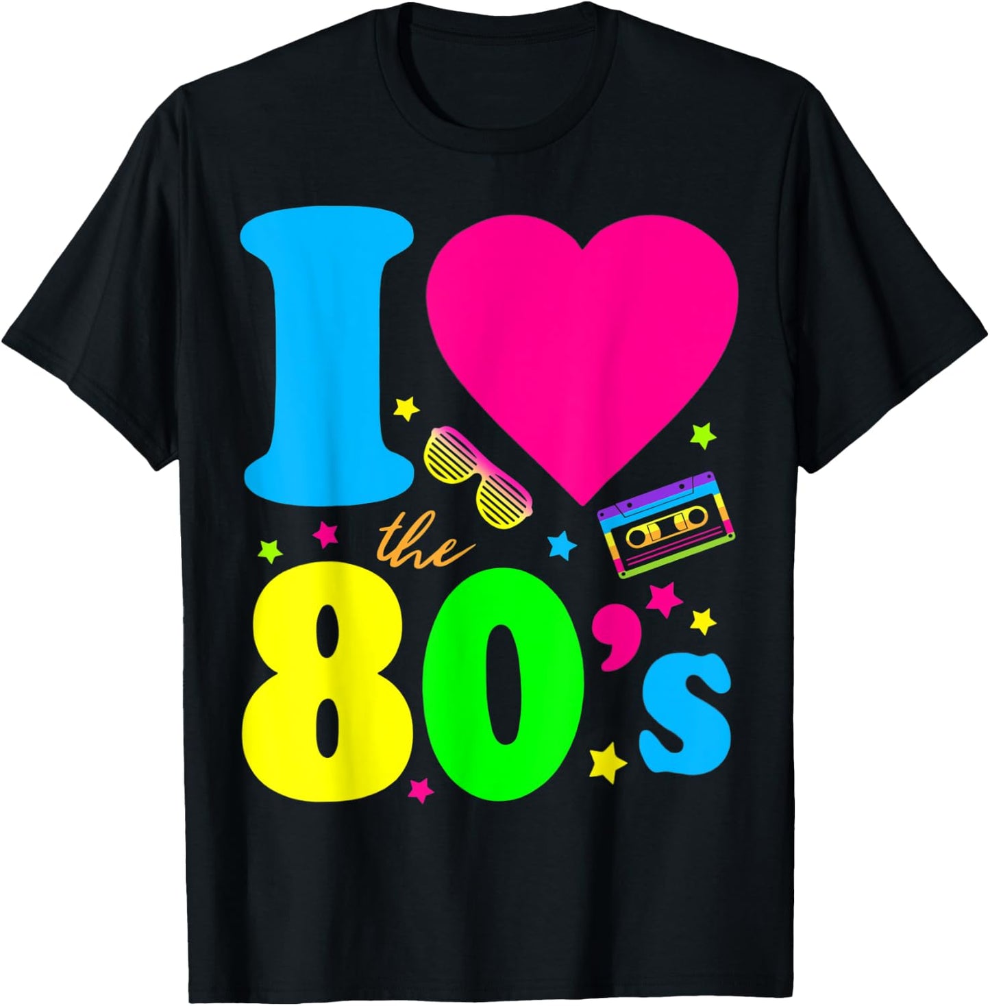 I love the 80s eighties T-Shirt - T-Shirt | Black