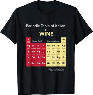 Periodic Table of Italian Wine T-Shirt - T-Shirt | Black