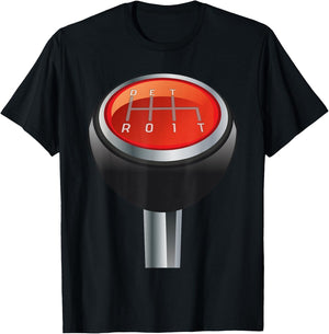 Detroit Manual Gearbox Shifter Knob in 3D T Shirt T-Shirt - T-Shirt | Black