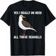 Funny Seagull Women Flock Seagulls Nature Gull Bird T-Shirt - T-Shirt | Black