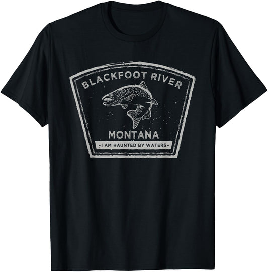 Blackfoot River Montana - Fly Fishing Shirt T-Shirt - T-Shirt | Black