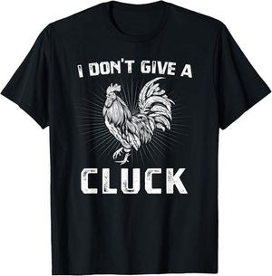 I Don't Give A Cluck Chicken Farm Vintage Farmer T-Shirt - T-Shirt | Black