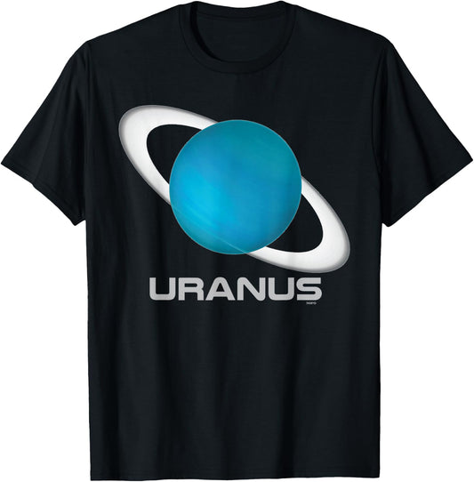 Uranus Shirt, Solar System Planet T-Shirt - T-Shirt | Black