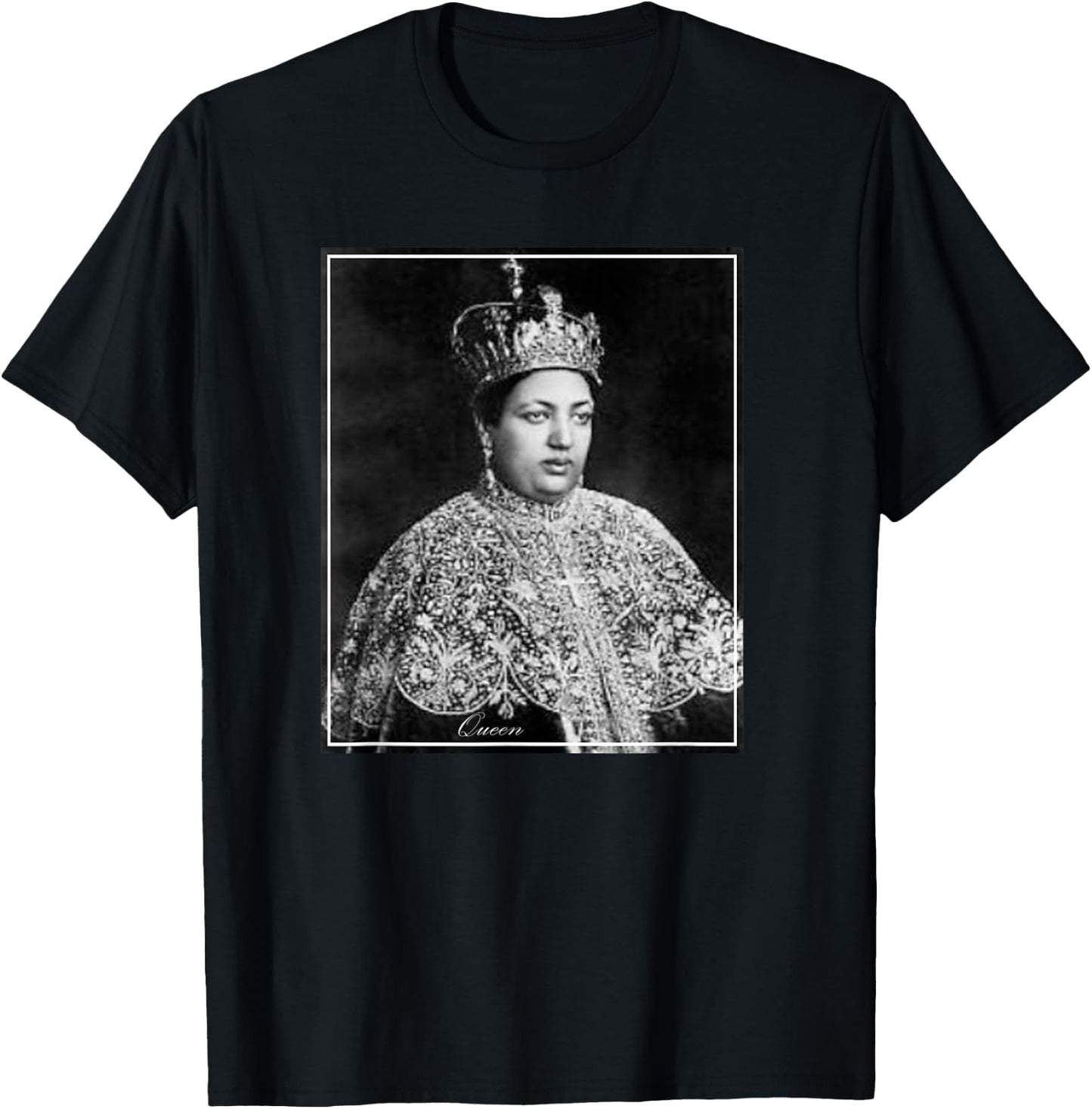 Ethiopian Empress Menen Asfaw T-Shirt - T-Shirt | Black