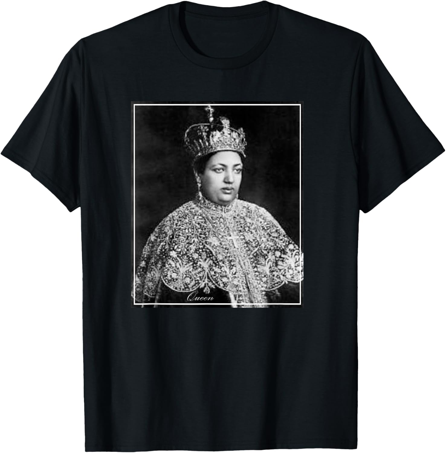 Ethiopian Empress Menen Asfaw T-Shirt - T-Shirt | Black