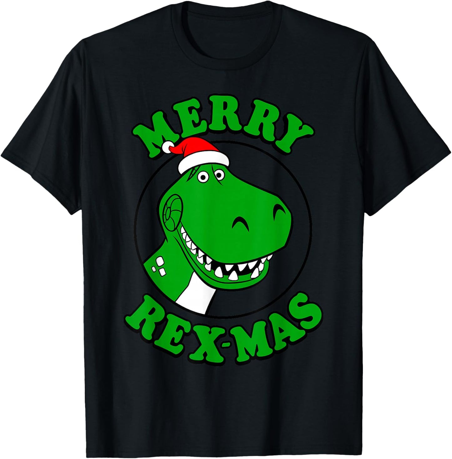 Disney Pixar Toy Story Merry Rex-Mas Christmas T-Shirt - T-Shirt | Black