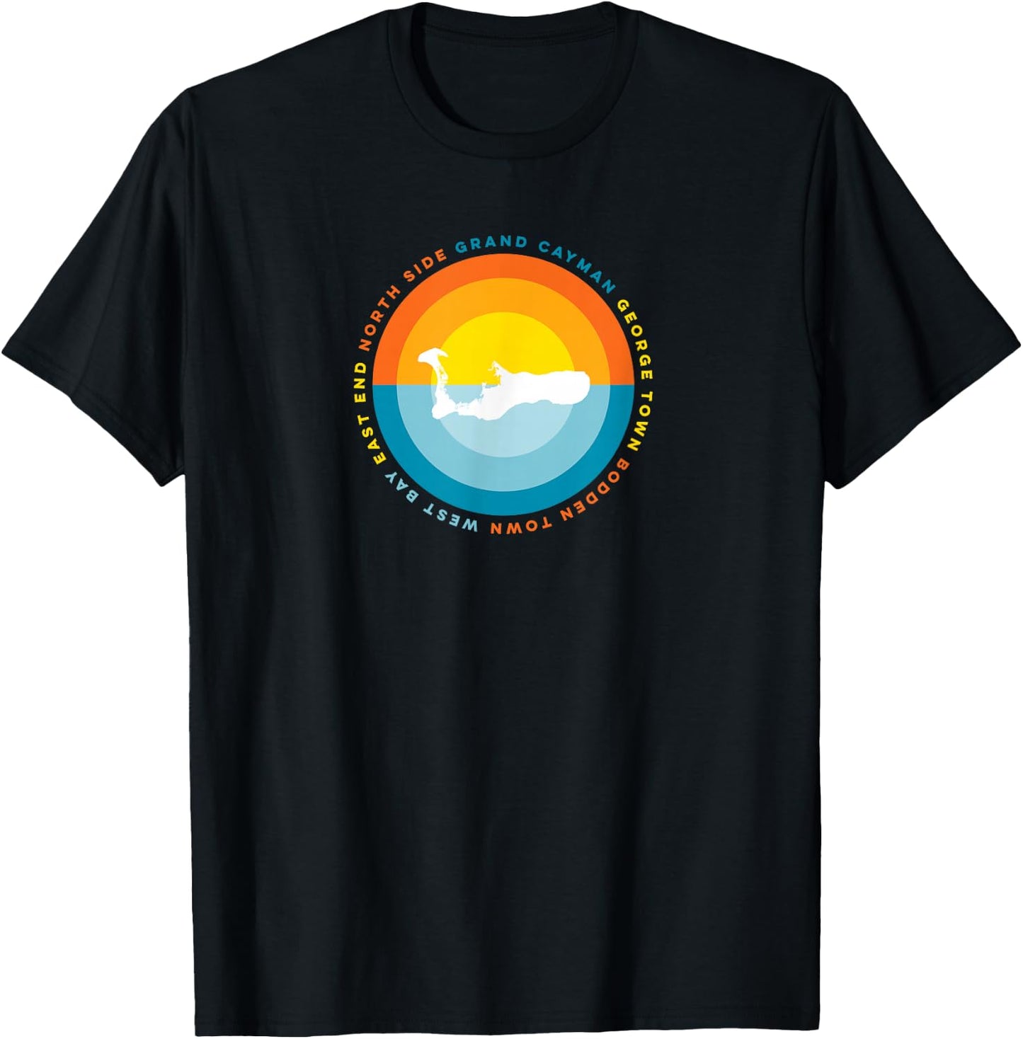 Cayman Islands Grand Cayman Sunset Graphic T T-Shirt - T-Shirt | Black