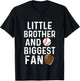 Baseball Little Brother and Biggest Fan Game Day Travel T-Shirt - T-Shirt | Black