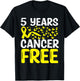 5 Years Childhood Cancer Free Neuroblastoma Survivor Ribbon T-Shirt - T-Shirt | Black