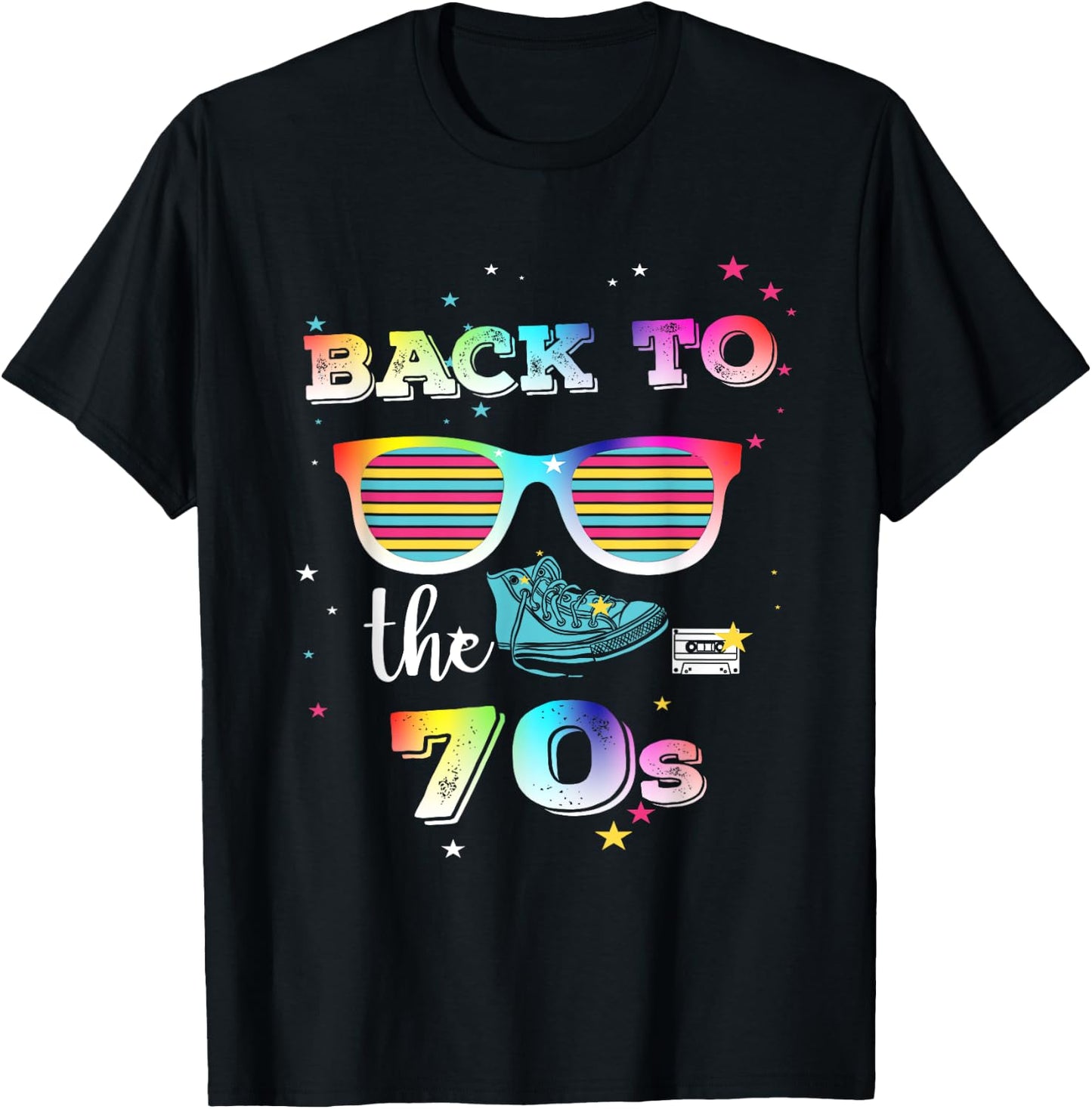 Back To The 70s Retro Seventies T-Shirt - T-Shirt | Black