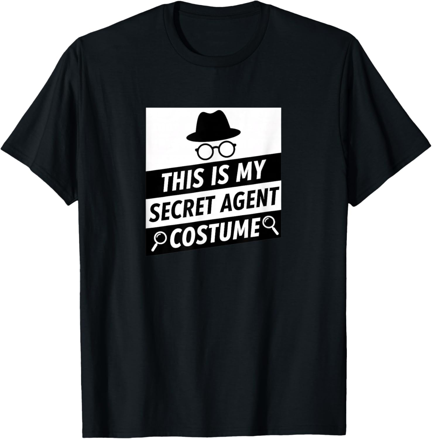 This is My Secret Agent Costume Halloween Kids Spy Disguise T-Shirt - T-Shirt | Black