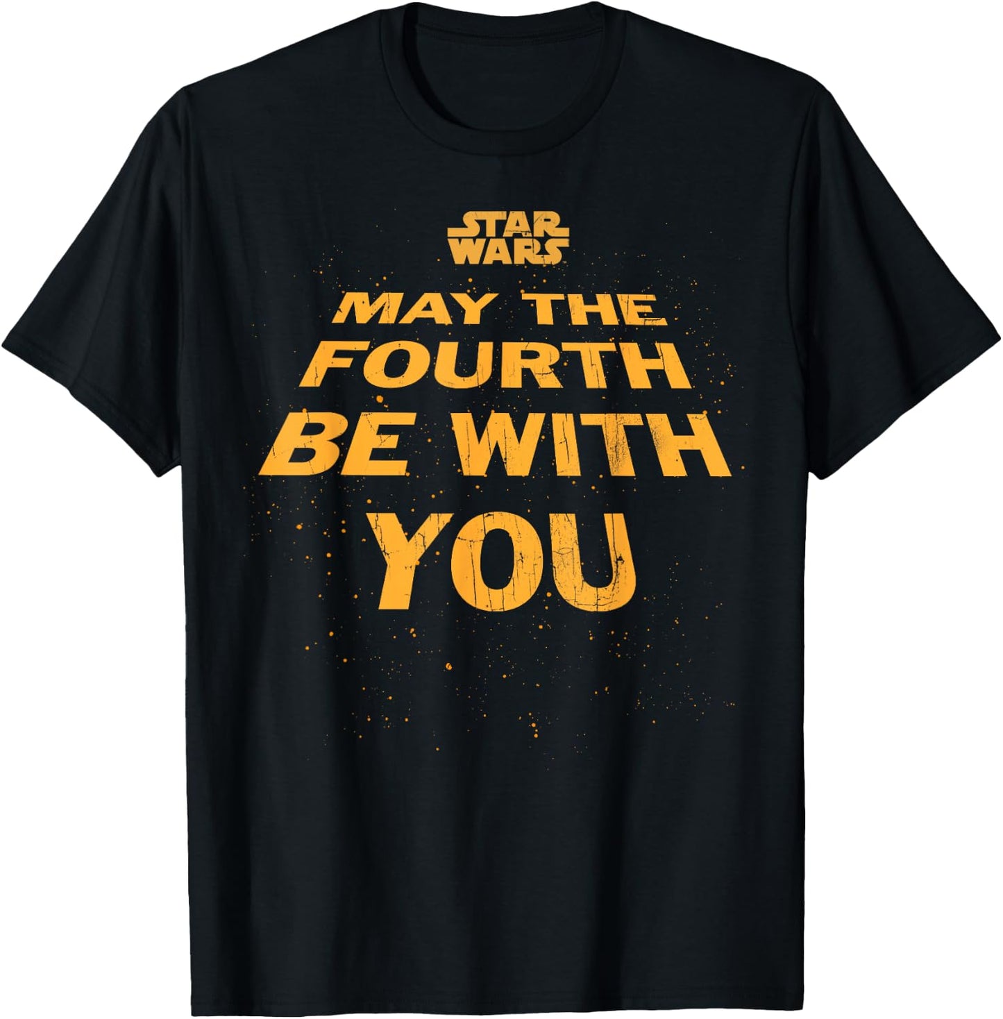 Star Wars May The Fourth Be With You Tilted Logo Poster T-Shirt - T-Shirt | Black