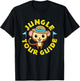 Monkey in Hat - Jungle Tour Guide T-Shirt - T-Shirt | Black