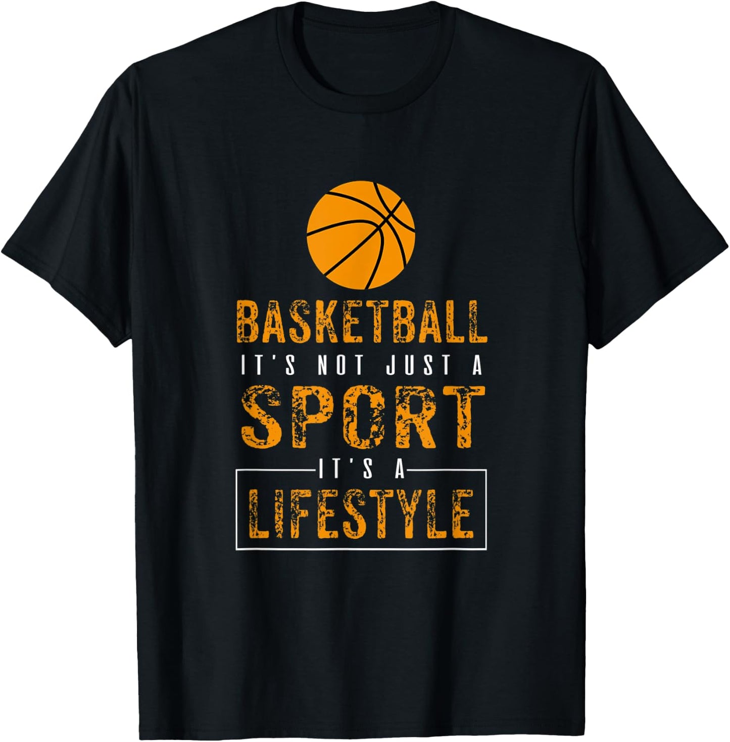Sports Lover Not Just A Sport Its A Lifestyle Basketball T-Shirt - T-Shirt | Black