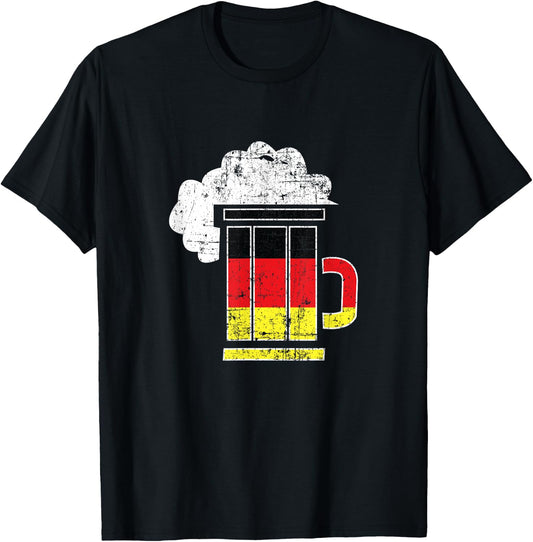 Germany Flag German Beer Oktoberfest Drinking T-Shirt - T-Shirt | Black