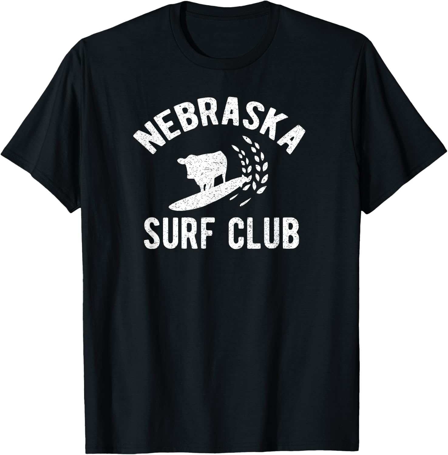 Nebraska Surf Club - Funny Nebraska Shirt T-Shirt - T-Shirt | Black
