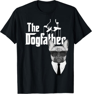 The Dogfather French Bulldog Frenchie Dog T-Shirt - T-Shirt | Black