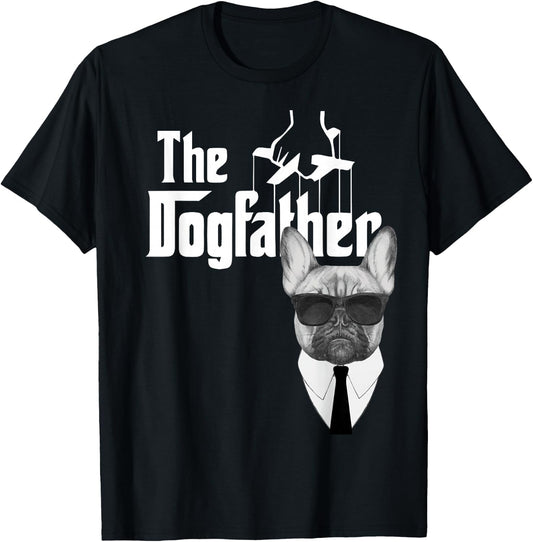 The Dogfather French Bulldog Frenchie Dog T-Shirt - T-Shirt | Black