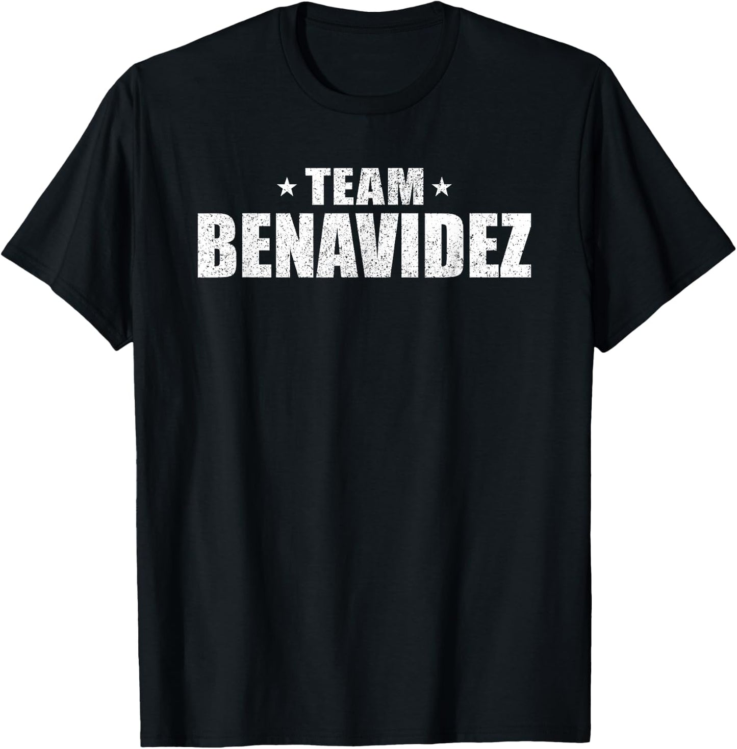 Benavidez Surname Team Costume Retro Hispanic Spanish Family T-Shirt - T-Shirt | Black