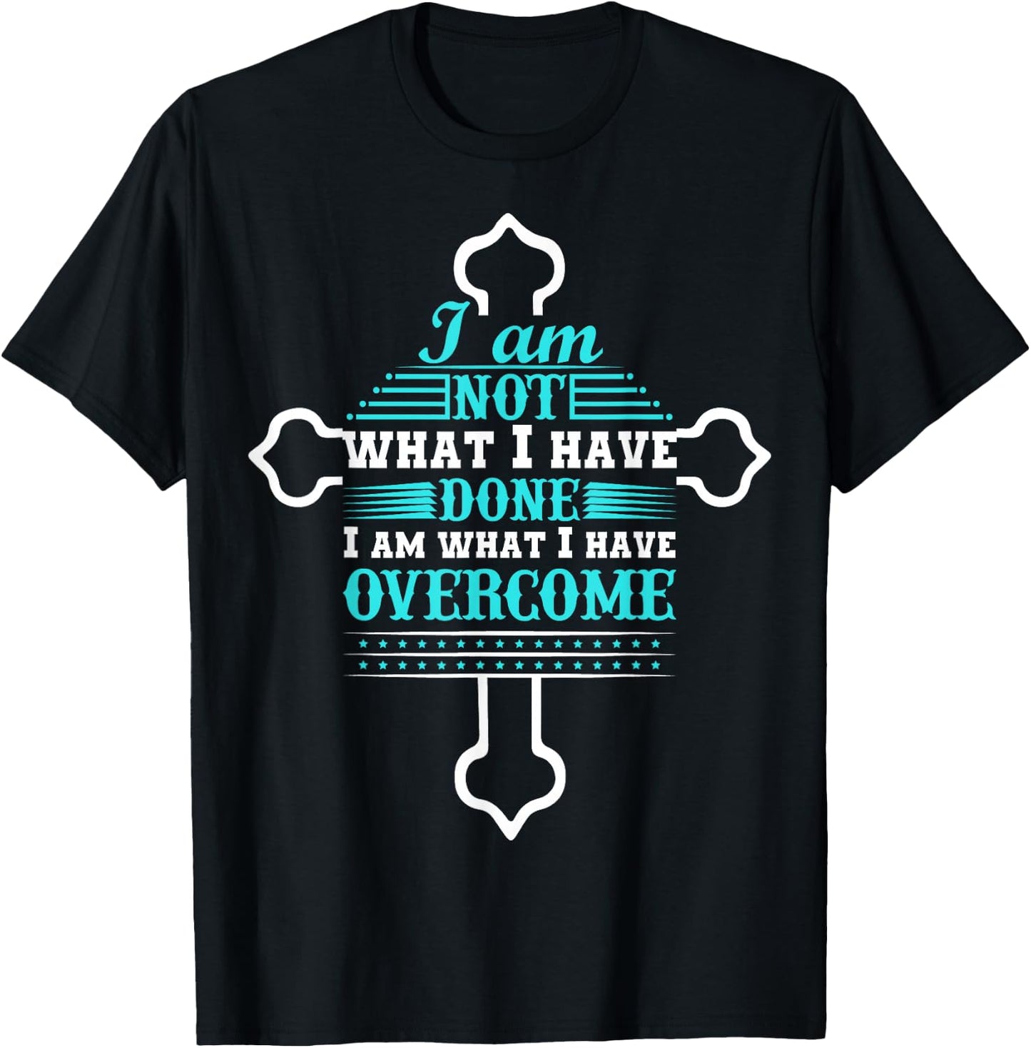 Celebrate Recovery Christian Cross with Quotes. T-Shirt - T-Shirt | Black