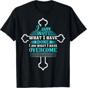 Celebrate Recovery Christian Cross with Quotes. T-Shirt - T-Shirt | Black