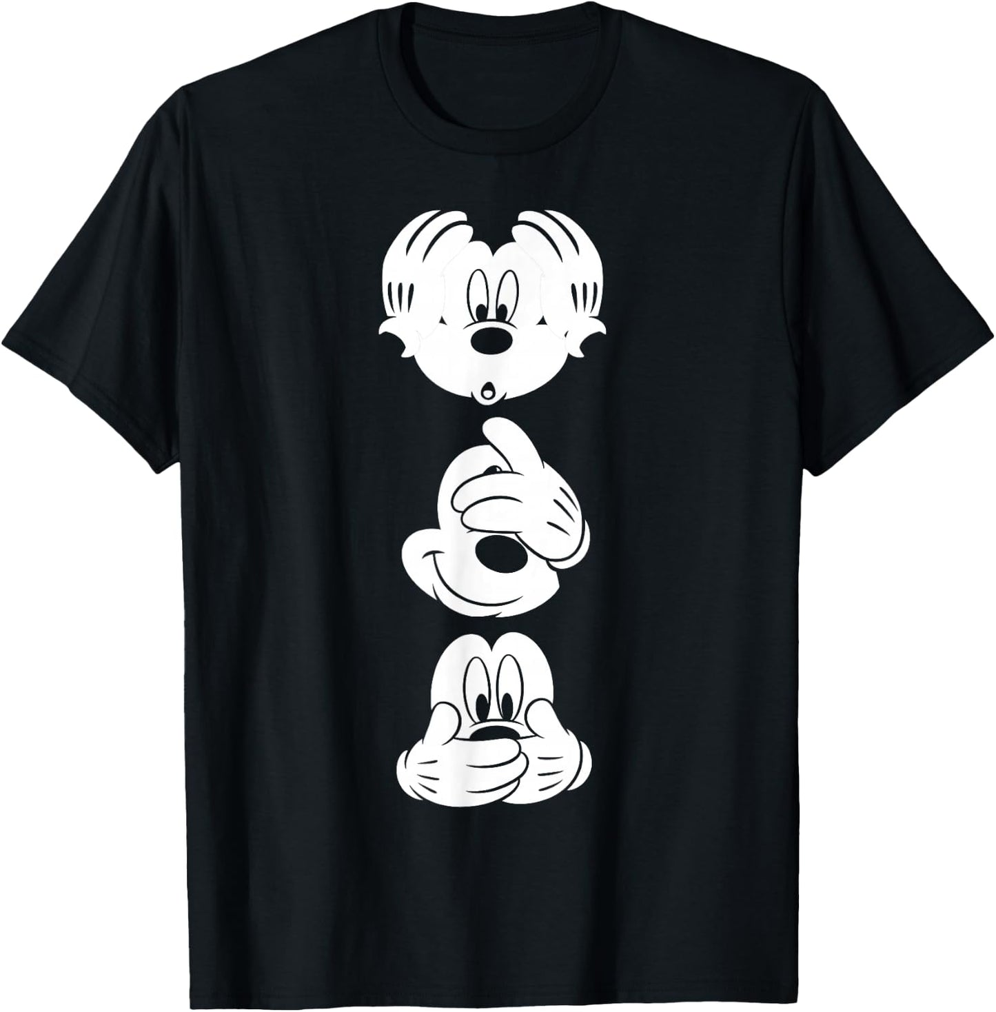 Disney - Mickey Mouse Three Faces T-Shirt - T-Shirt | Black