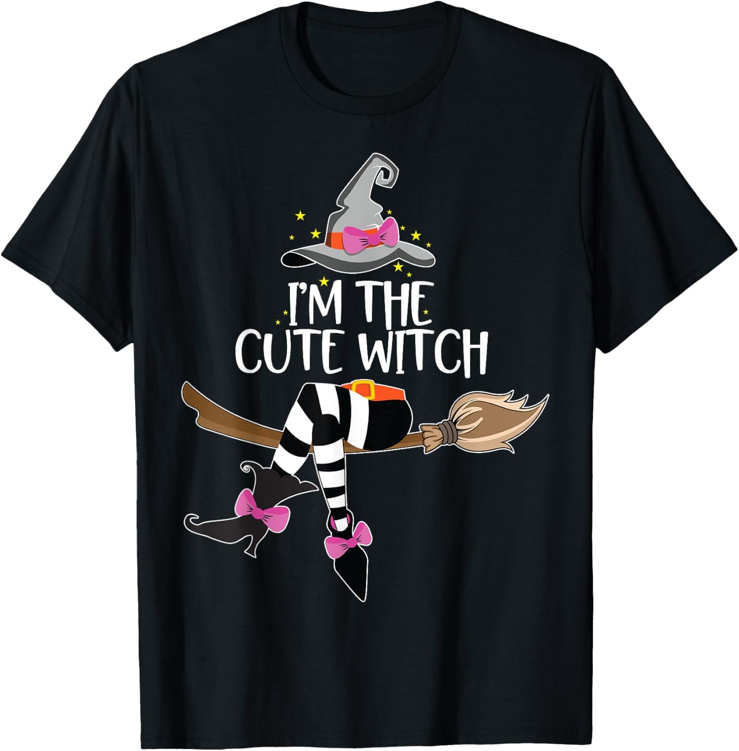 Im the Cute Witch Halloween Matching Group Costume T-Shirt - T-Shirt | Black