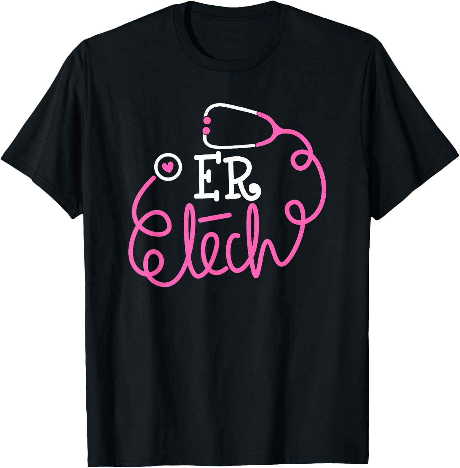 ER Tech Shirt Emergency room technologists technicians T-Shirt - T-Shirt | Black