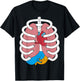 Hugging Anatomy Costume Funny Skeleton Organ Hug T-Shirt - T-Shirt | Black