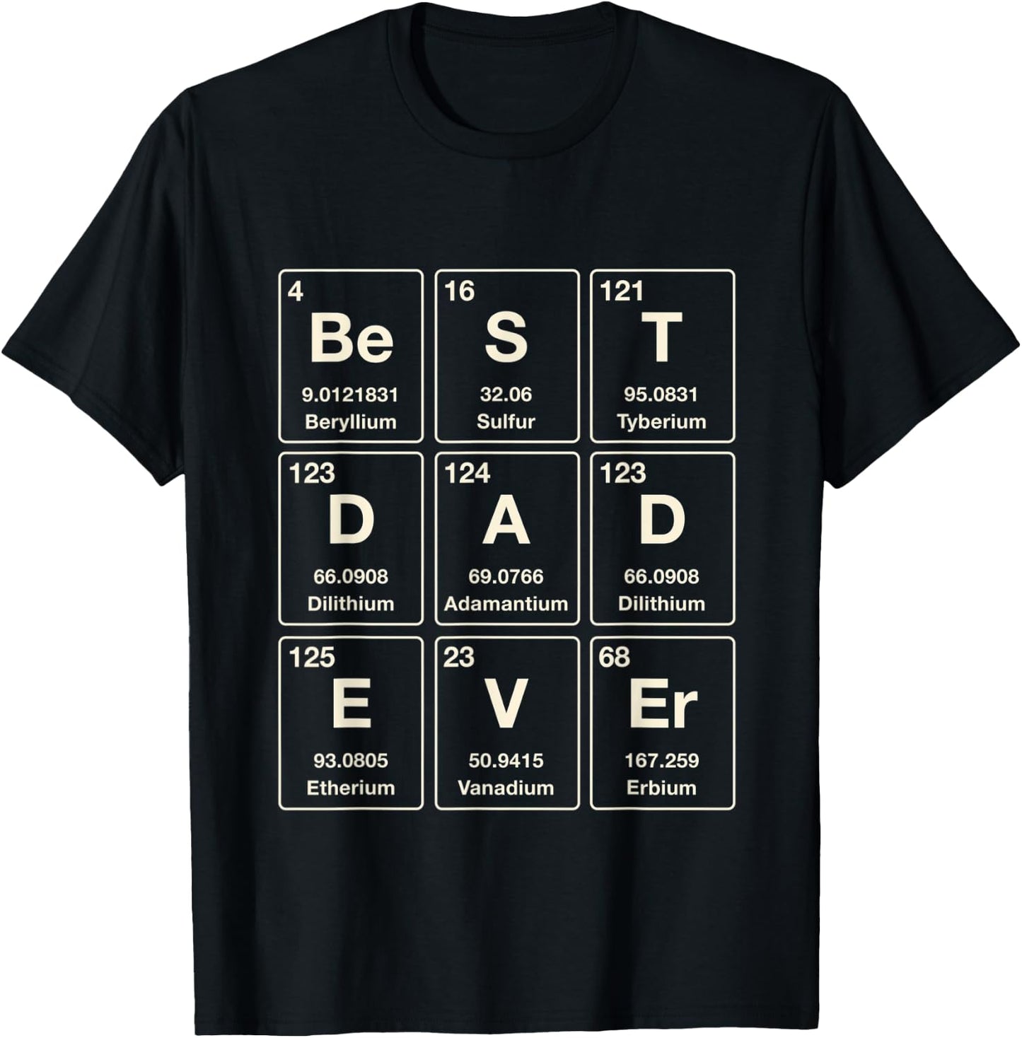 Best Science Dad Ever Shirt Periodic Table Fathers Day Gifts T-Shirt - T-Shirt | Black
