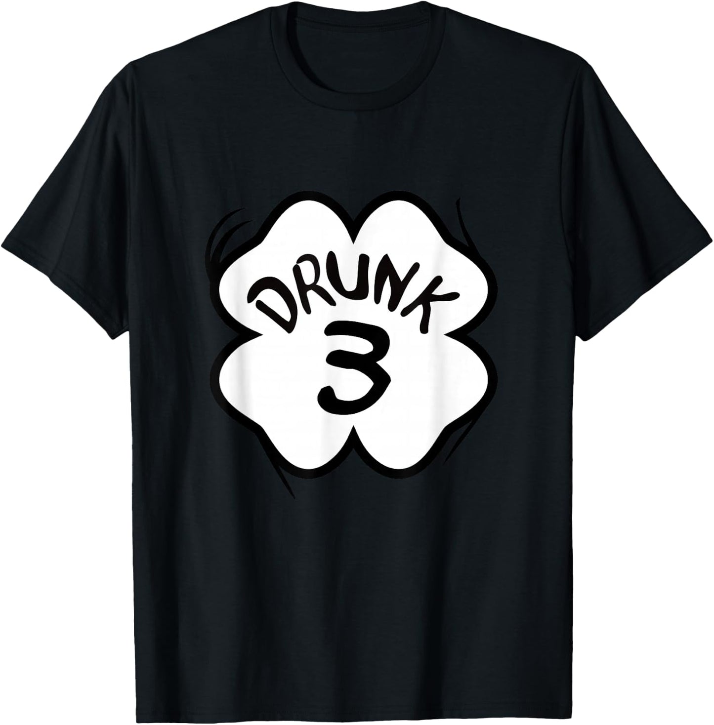 Drunk 3 Shamrock Shirt Group Matching Family T-Shirt - T-Shirt | Black