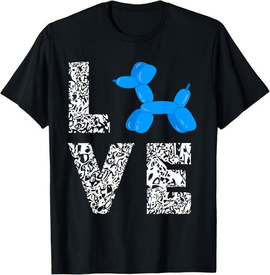 Amazing Balloon Benders Twisting Animals Leopard Dog Balloon Animal - -Adults, Black, Small T-Shirt - T-Shirt | Black