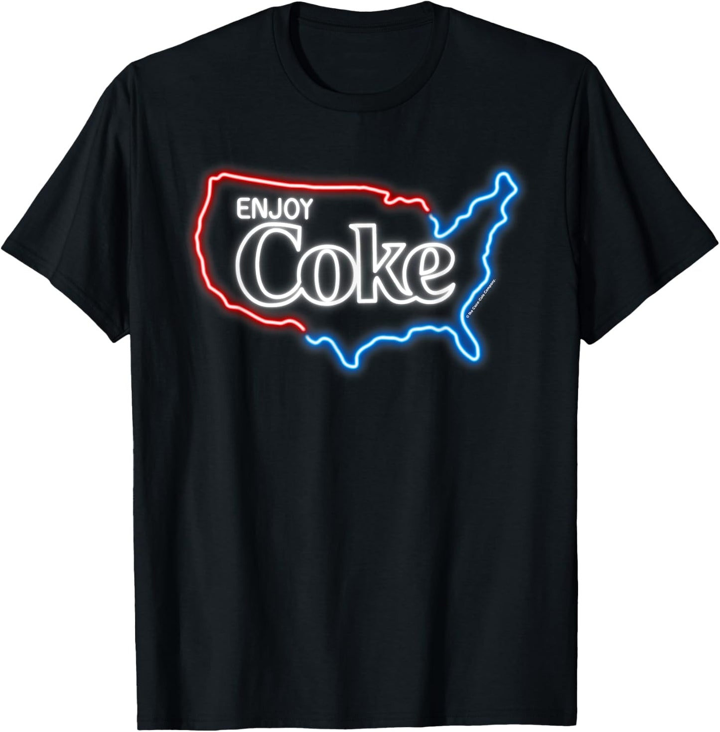 Coca Cola Enjoy Coke Neon USA T-Shirt - T-Shirt | Black