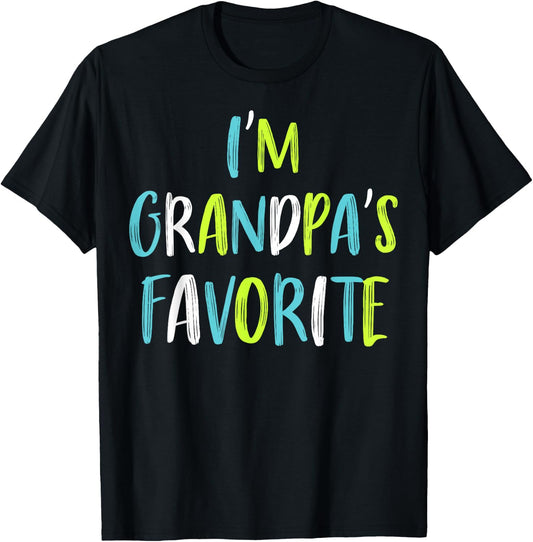 I'm Grandpa's Favorite T-Shirt - T-Shirt | Black