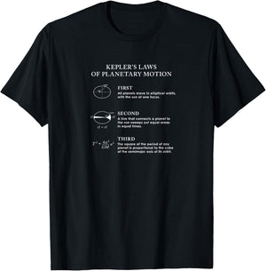Kepler Laws of Planetary Motion T-Shirt - T-Shirt | Black