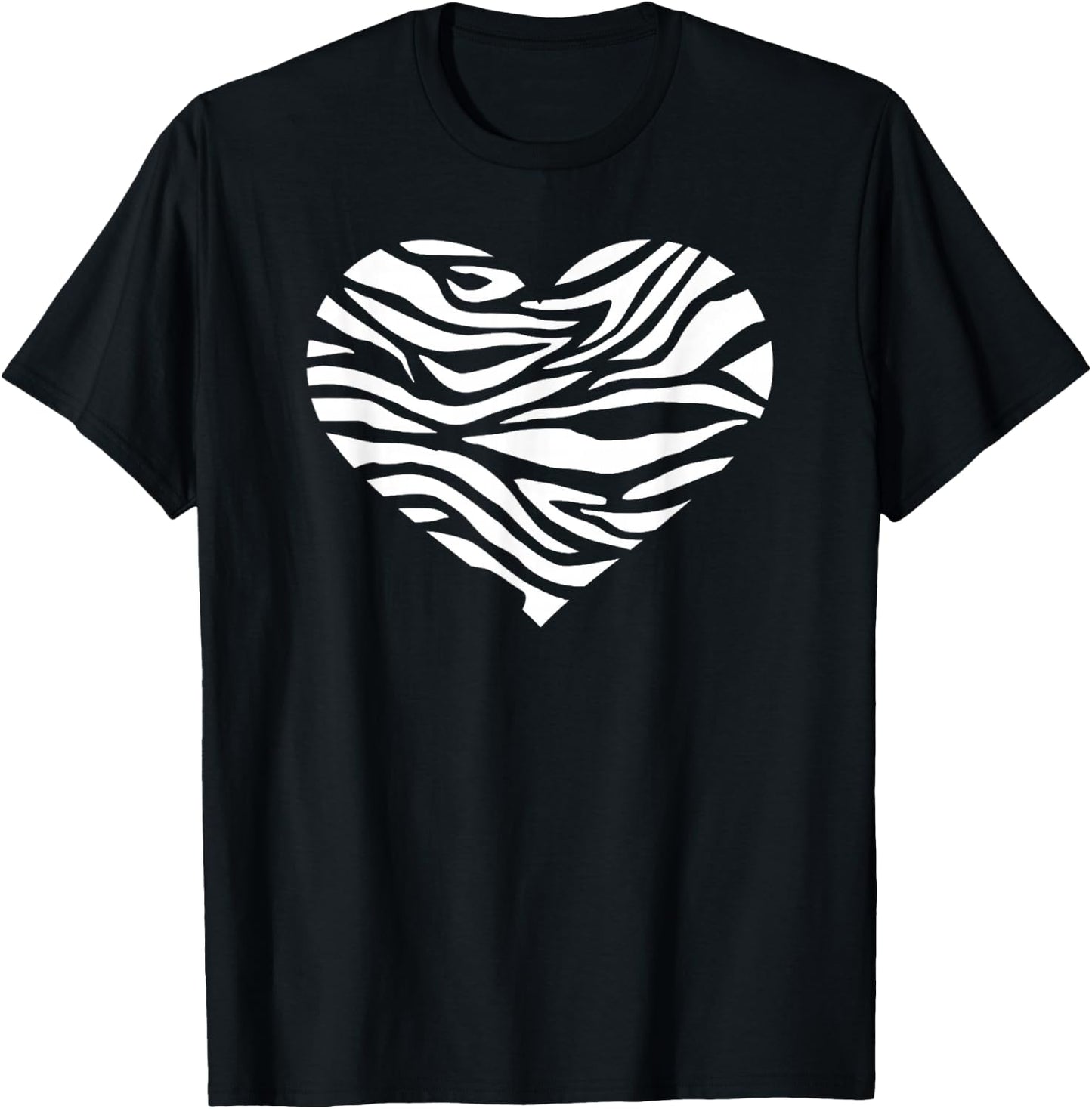 Zebra heart T-Shirt - T-Shirt | Black