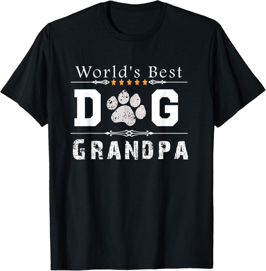 World's Best Dog Grandpa T-Shirt - T-Shirt | Black