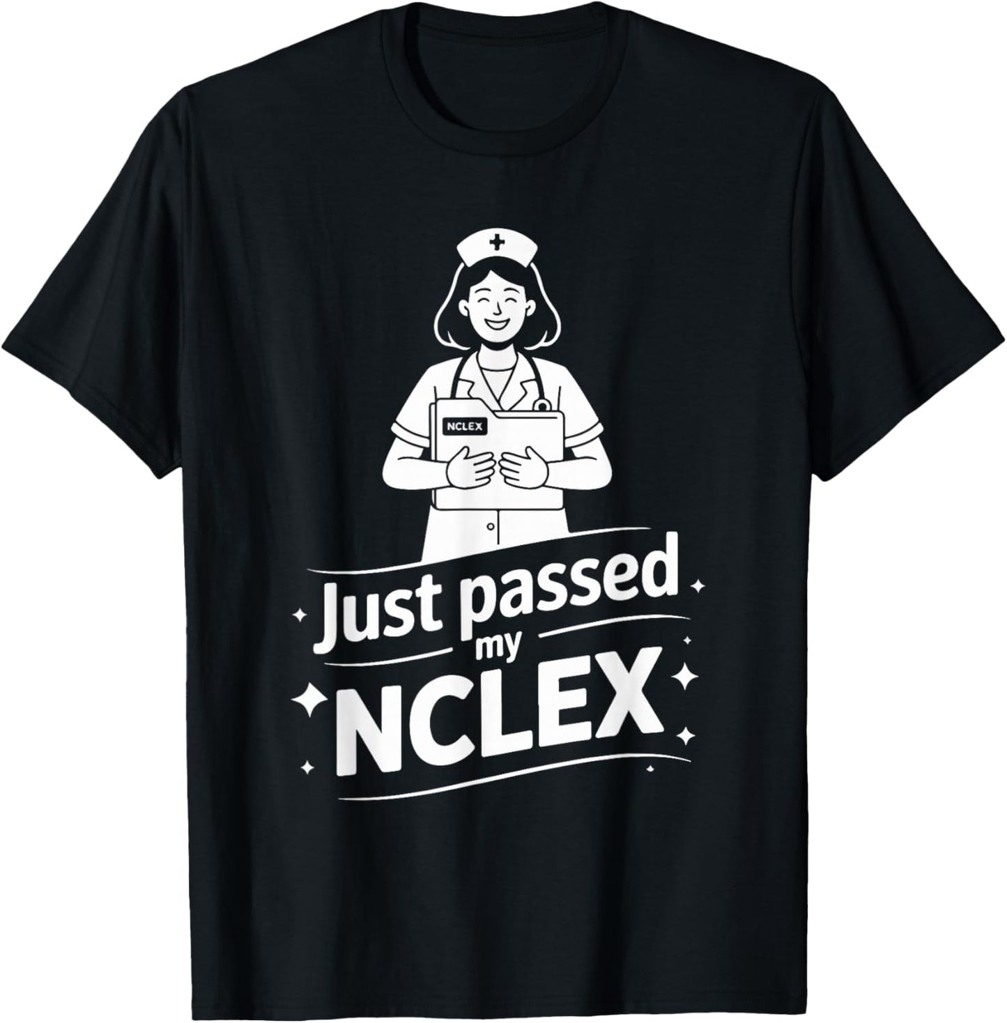 Just Passed My NCLEX Nurse Joyful T-Shirt - T-Shirt | Black