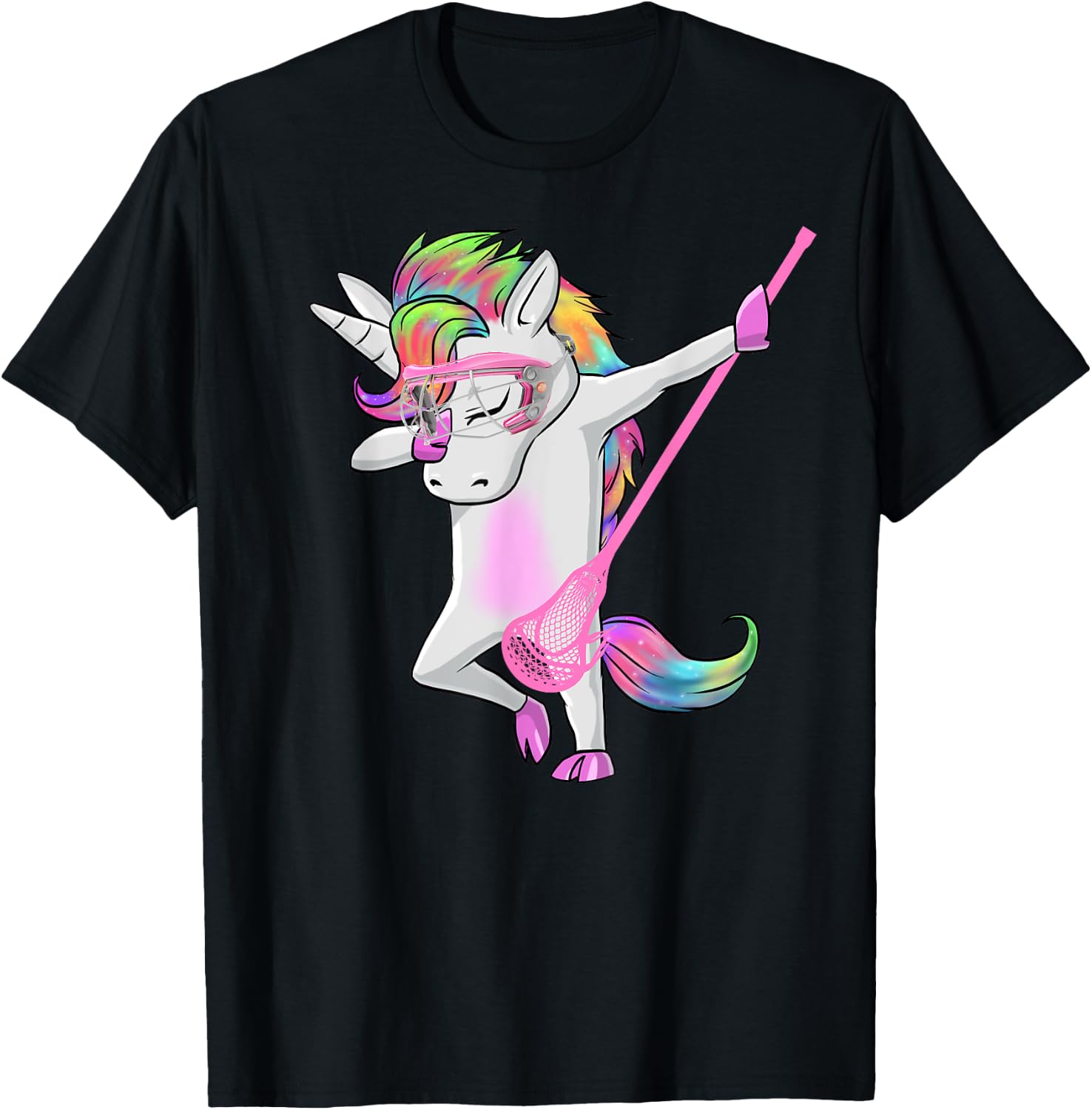 reLAX unicorn dab youth lacrosse Lacrosse funny T-Shirt - T-Shirt | Black