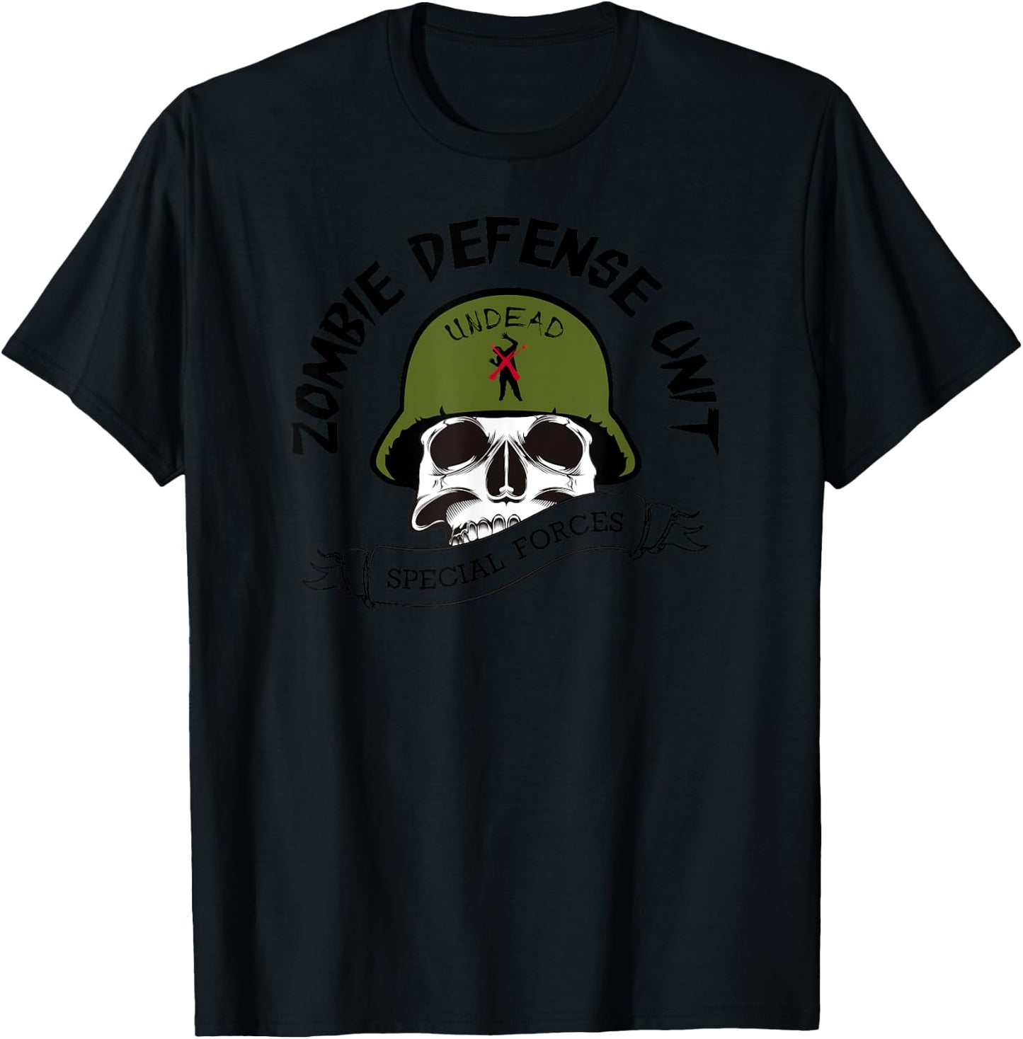 Zombie Hunter Special Forces Zombies Soldier T-Shirt - T-Shirt | Black