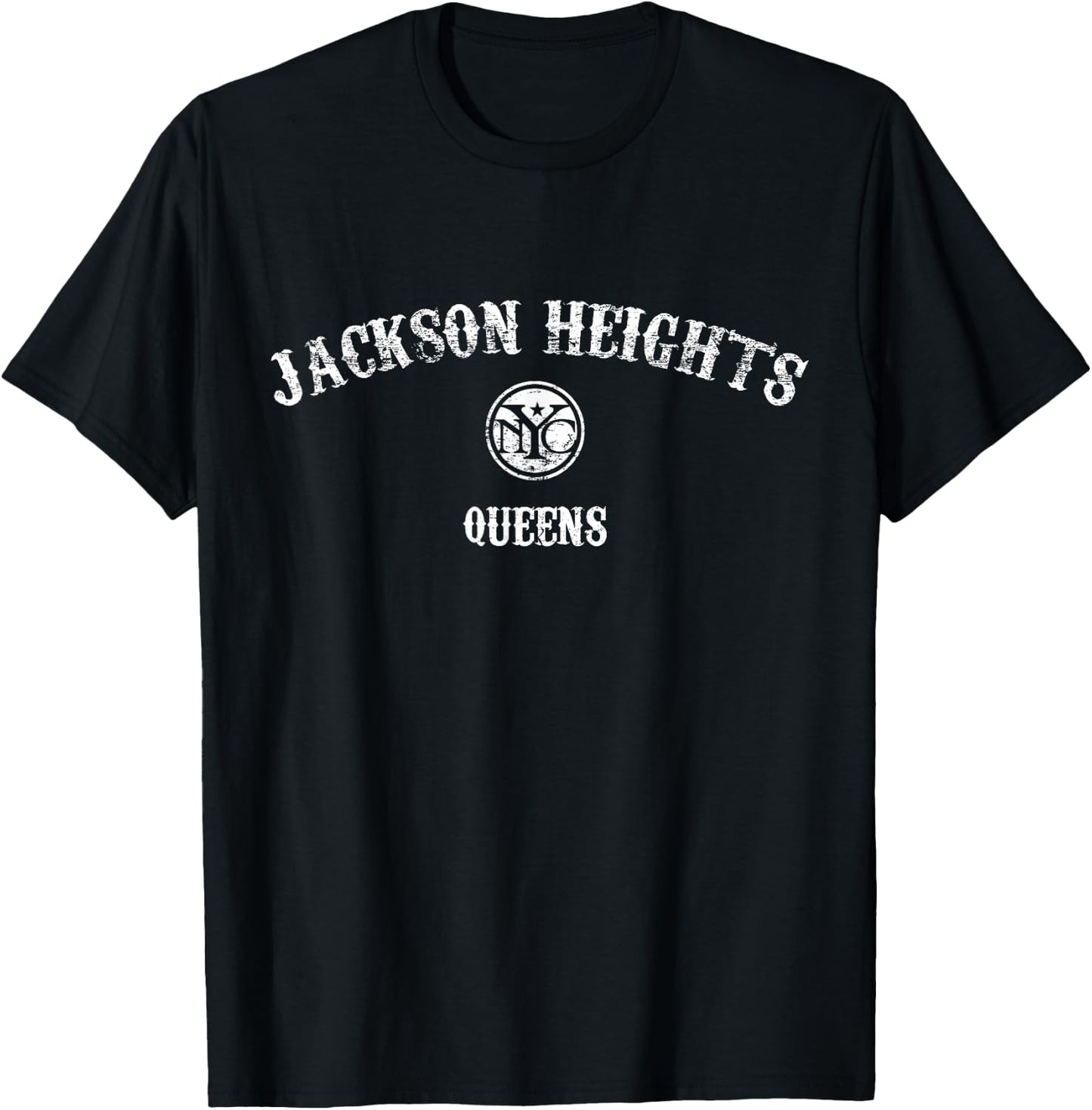 Jackson Heights Queens | Vintage Design New York T-Shirt - T-Shirt | Black