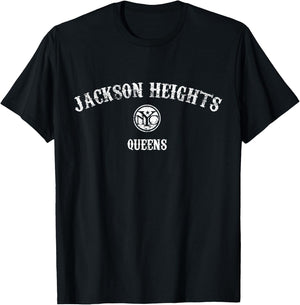 Jackson Heights Queens | Vintage Design New York T-Shirt - T-Shirt | Black