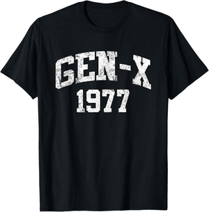 Gen X - 1977 Birthday T-Shirt - T-Shirt | Black