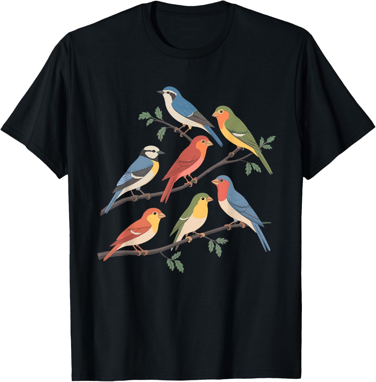 Bird Watching on a tree Bird Lover Shirts All Ages Black Small Short Sleeve T-Shirt - T-Shirt | Black
