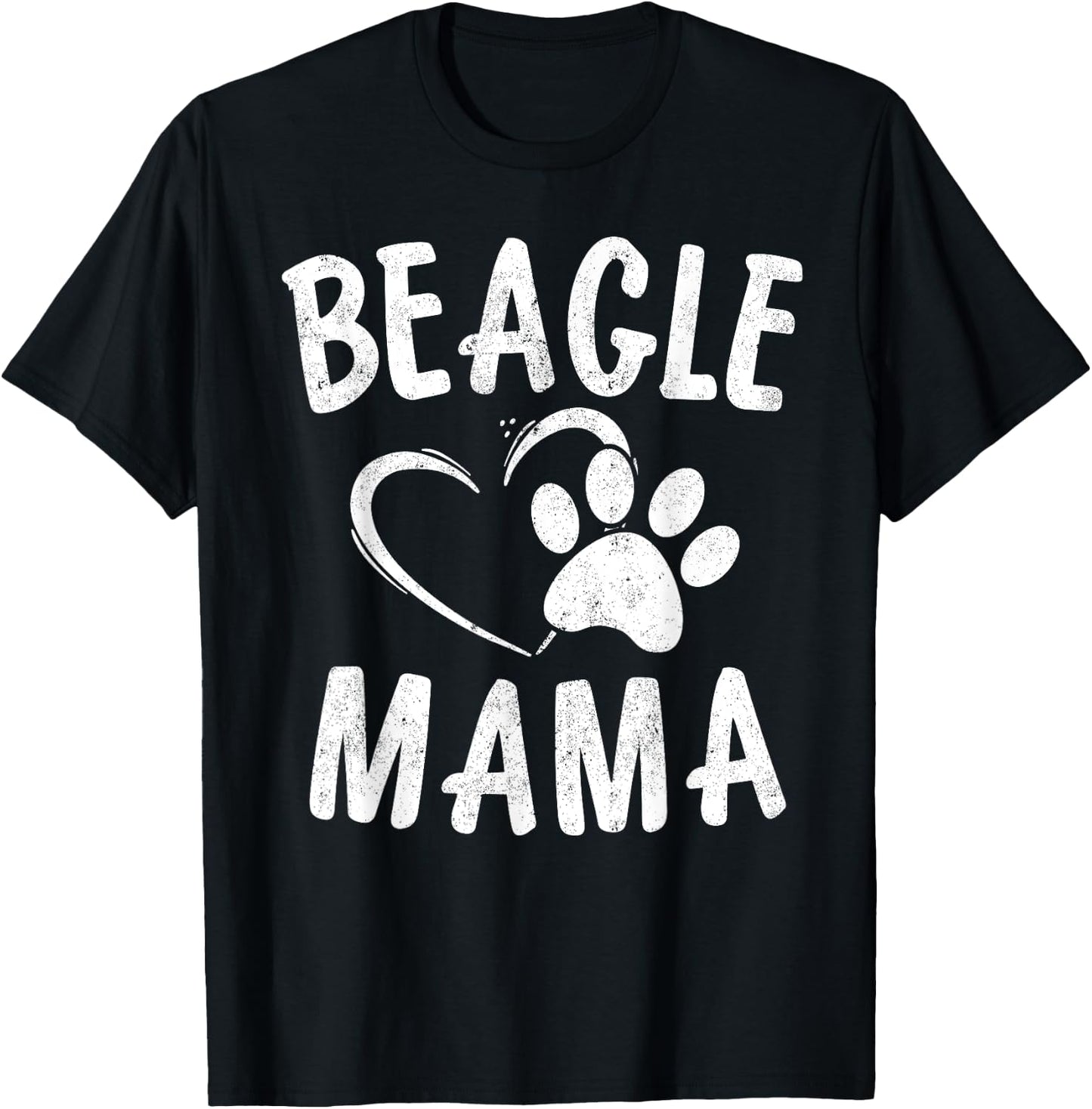 Funny Beagle Mama Gift Pet Lover Apparel Puppy Dog Mom Women Girls Kids T-Shirt - T-Shirt | Black